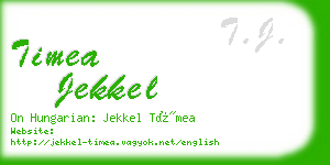 timea jekkel business card